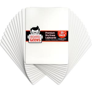 25 Pack Small White Boards for Students - Double Sided Dry Erase Boards 9 x 12 in - Mini Whiteboard Set for Classroom or Home Use - Portable White Board Bulk for Kids and Teachers