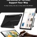 INFILAND Case for Samsung Galaxy Tab S11 2025 11 Inch 5G (SM-X736B/SM-X730),Slim Magnetic Protective Cover with Multi-Angle Origami Stand, Auto Wake/Sleep Function (Black)