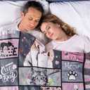 Cat Blanket for Cat Lovers, Cat Gifts for Cat Lovers, Cat Blanket for Women, Pink Black Cat Throw Blanket for Cat Lover Gifts Flannel Soft Warm Cozy Fuzzy Throw for Girls Women Adults (50" X 60")