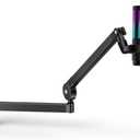 InnoGear USB Gaming Microphone Set, Noise Cancellation Condenser Mic with Boom Arm RGB Mute Headphones Jack for Streaming Podcasting Recording Vocal PC Computer YouTube Discord PS4 PS5, Black