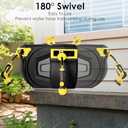 TLGREEN Retractable Garden Hose Reel, 1/2in x 100 ft Water Hose Reel Wall Mount Heavy Duty, Rewind Storage, 9-Function Sprayer Nozzle, Any Length Lock, Slow Return System, 180Swivel BracketYellow (Black)