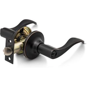 Berlin Modisch Entrance Lever Door Handle [Lock with Two Keys] for Office or Front Door with a Oil Rubbed Bronze Finish, Reversible for Right & Left Side, Entry Lever Classic Series