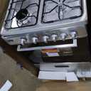 Avanti Gas Range Oven, Compact Freestanding Design, 4 Sealed Burners with Electronic Ignition, 2.6 Cu.Ft. Capacity Features Glass Door Storage Drawer Broiler and Accessories, 24-Inch, Stainless Steel