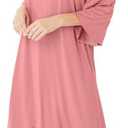 Roaman's Women's Plus Size Lace-Panelled Ultrasmooth Fabric Cold-Shoulder Dress, 1X