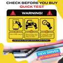 2 x 3-Pack HEY-OKEY New Driver Magnet for Car  Metal Only (Not for Plastic/Aluminum)  Funny Pink Please Be Patient Reflective Magnetic Bumper Sticker  Removable Rookie Safety Signs  10 x 3.5 in