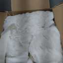Cozy Bliss Faux Fur Throw Blanket for Couch, Fuzzy Soft Plush Thick Bubble Blanket for Sofa Bedroom Living Room, 60 * 80 Inches Cream White