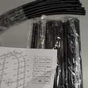 Thorise 7.9 Ft H x 4.6 Ft W Metal Pergola Arbor,Assemble Freely 2 Sizes,for Various Climbing Plant Wedding Garden Arch Bridal Party Decoration Wide Arbor, 1 Pack (Black)