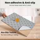 2 x Drawer Liners for Kitchen Cabinets, Non-Adhesive Shelf Liner  Thick and Waterproof Kitchen Drawer Liners  Shelf Paper for Cupboard and Dresser  Non-Slip and Easy-Clean (12"W x 120"L, Grey Diamond)