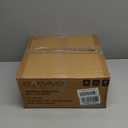 13in Small Foot Stool Ottoman, Round Faux Leather Foot Rest, Footstool Ottomans with Rubber Legs Under Desk, Footrest for Couch, Living Room, Bedroom, Office, 13''L x 13''W x 10.2''H, Black