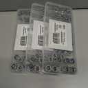 3 x 201pcs Locknuts Assortment Kit,M3 M4 M5 M6 M8 M10 M12 Metric Nylon Insert Lock Nuts Set,304 Stainless Steel Lock Nuts