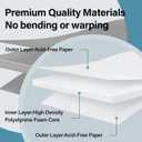 4 Pack Foam Board 24"x36", 0.23 Inch Thickness White Poster Board, Double-Sided Acid-Free Foam Core Board, Large Lightweight Polystyrene Mat Board for Painting, Display, Craft & School Projects