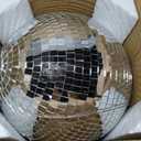 Disco Ball - 12 Inch Mirrored Discos Balls, Large Disco Bal, Rotating Ball for Party Designs, Weddings, Home Decor, Silver Hanging Discos Balls.