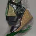 DREAM PAIRS Womens Open Toe Espadrilles Dressy Platform Sandals Slip on Elastic Ankle Strap Wedges Sandals (7.5, Black-pu)