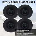 iBroPrat 4PCS 2.44" Trailer Hub Cap,Trailer Axle Bearing Dust Cap Cup Grease Cover with 8 Rubber Plugs,Bolt Metal Trailer Axle Wheel Bearing and Hub Dust Caps for Most 5200 to 6000 Pound Axles Dexter