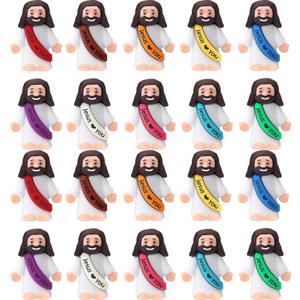 60PCS Little Jesus Figures Mini Jesus Figures Hide and Seek Religious Party Favors Sunday School Easter Egg Stuffers
