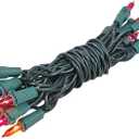 Novelty Lights 8.5 Feet 20 Bulb Multicolor Mini Light String on Green Wire, Non-Connectable Incandescent Fairy Lights for Bottles and Crafts, 4" Bulb Spacing, 24" Lead, Stackable Fused Plug