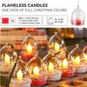 4 x Solar Lantern Candle Tea Lights - 2Pcs Outdoor Candle Lamp FLameless Flicker, LED Candles Light Solar Powered Lanterns Home Decor for Patio Garden Camping Party