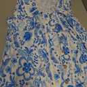 Wenrine Womens Mini Shirt Dress Casual Floral Sleeveless Collared Button Down Summer Dresses Light Blue, Small
