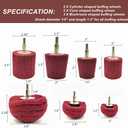 7 PCS Non Woven Abrasive Buffing Wheels Drill Attachment, Scouring Pads Wheel with 1/4" Shank for Polishing Mirror Stainless Steel Copper Aluminum Wood Wares 320 Grit