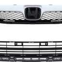 BXZ Front Bumper Grille Grill Upper Lower With Chrome Trim For Honda Civic Sedan 2009 2010 2011(Not for 2DR model)