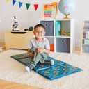 Wildkin Kids Vinyl Nap Mat Foldable, Durable Rest Mat for Daycare & Preschool