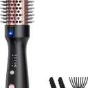 ZAVAREA Thermal Brush, 1.5 Inch Heated Round Curling Brush, 800M Negative Ions Ceramic Stylers for Less Frizz, 4 Temp Set, Dual Voltage for Travel, Easy Use Boosts Shine