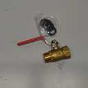 HQMPC Garden Hose Shut Off Valve Ball Valve 3/4" GHT Water Hose Shut Turn Off Valve Heavy Duty Hose On Off Valve Brass Shut Off Valve Hose Ball Valve 1Pc Long Handle