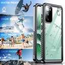 SPIDERCASE Designed for Samsung Galaxy S20 FE 5G Case Waterproof,Built-in Screen Protector [12FT Military Shockproof] IP68 Underwater Full Heavy Duty Anti-Scratched Rugged Case for S20 Fe 6.5",Black