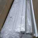 DIYHD 38X80in Glass Accordion Door with Latch&Handle, Double-Layer Thickened PVC Folding Interior Door with Frosted Acrylic - Blocks Views, Lets Light In, Easy Install for Closet, Utility&Room Divider