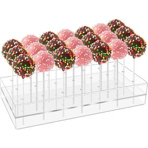 Cake Pop Holder 21 Holes Clear Acrylic Lollipop Holder Cakepop Display Stand Lollipop Holder Stand Decorative Candy for Weddings Birthday Parties