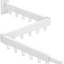 HEILAIYI Clothes Drying Rack,Laundry Drying Rack,Wall Mounted Clothes Rack,Laundry Rack Wall Mount,Folding Retractable Collapsible Drying Rack Clothing (Three-Poles,Loop Hooks,White)