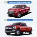 Window Visors Rain Guards for 2015-2026 Ford F150 SuperCrew, Out-Channel Sun Rain Shades Window Vent Deflectors for 2017-2026 F-150 Raptor F250 F350 F450 F550 Super Duty Crew Cab, for Full-Size Cabs