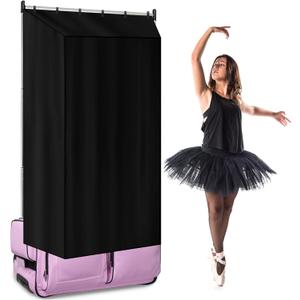 RunNico Three Sides Privacy Curtain for Dance Bag, Portable Dancer Changing Curtain with Storage Bag, Backstage Privacy Changing Room for Training Competition Outdoor Camping (Dance Bag Not Included)