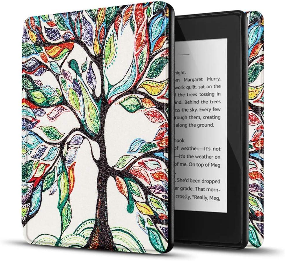 TNP Case for Kindle 10th Generation - Slim & Light Smart Cover Case with Auto Sleep & Wake for Amazon Kindle E-Reader 6" Display, 10th Generation 2019 Release (Life Love Tree)
