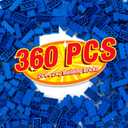 MANNIDOO 360 Pieces Building Bricks, Classic Basic Flats Parts and Pieces - 2x4 Brick x200 and 2x2 Brick x160, Moc Building Bulks Compatible with All Major Brands, Blue