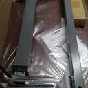 Vaunn Medical Adjustable Overbed Bedside Table with Wheels (Hospital and Home Use) Black