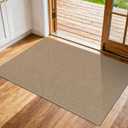 SHACOS Easy Jute 2x3 ft Washable Rug Non Slip Low Pile Woven Texture Durable Farmhouse Rug for Entryway Patio Kitchen Porch Door Mat Indoor Outdoor, Brown