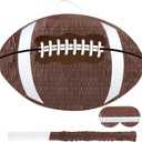 Hooqict Football Pinata with Bat Stick & Hanging Loop for Boys Football Birthday Party Decorations Game Day Tailgate Party Supplies Kids Sports Ball Pinata