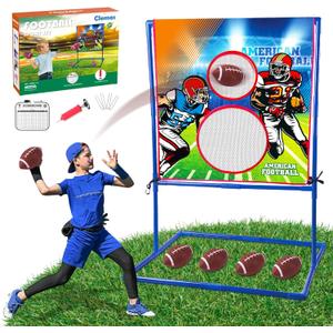 Throwing Target Game - American Football - Football Gifts for Kids 6-8 Boys 8-12 - Inspired Outdoor Fun for Children | Teenager | All Ages Perfect for Parties, Gatherings, and Family Events (Blue)