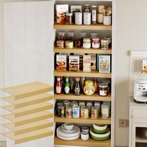 6-Pack Wire Rack Covers for Shelves - Imitation Wood-Look 24x12, Wire Rack Covers for Pantry, Closet, Shelfs Liner for Kitchen, Wood Shelf Cover Wire Shelving,Easy Install (Oak Color)