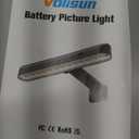 VOLISUN Picture Lights for Wall, Rechargeable Picture Light Battery Operated, 3 Color Temperatures Cordless Picture Light with Remote, Art Lighting for Paintings, Gallery, Portrait, 2 Pack (Black)