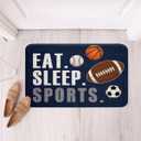 Feelyou Football Bathroom Rugs Kids Basketball Basketball Ball Games Bath Mats for Boys Girls Sports Theme Bath Rugs for Bathroom Breathable Doormats Floor Mat Decor 16"x24"