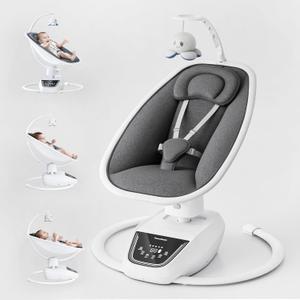 Baby Swings for Infants, FasonBaby Baby Swing, 3D-Motion Baby Swing with 5 Motions & 4-Speeds, Smart Newborn Swing Infant Swing (White)