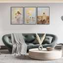 3pcs Jesus With Children Wall Art Christian Kids Room Posters Artwork Jesus Teaching Children Watercolor Painting Pictures Wall Decor for Kids Room Bedroom Church Decorations Unframed