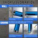 SALI Diamond Core Drill Bits 1 1/2" Diameter 10"/254mm Drilling Depth 5/8-11" Thread Core Bit Turbo Laser-Welded Segments for Cured Concrete with Brick, Block, Masonry, with Two Adapters