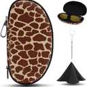 XANAD Hard Case for EyeGlass Case Hard Shell for Sunglasses/Blue Light Glass/Safety Glasses/Reading Glass/Night Driving Glasses (Deer Pattern) (Deer Animal Print)