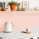 10-Sheet Peel and Stick Backsplash Diamond Shape, Ist Momoreo Stick on Backsplash Adhesive Tile for Kitchen Bathroom Accent Wall 11.8"x11.8", Apricot Pink