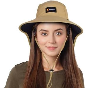 Pack Of 2 Sun Hats for Women Men Safari Hats Beach Hats Packable Wide Brim Hiking UPF 50+