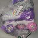 Rainbow Kids Roller Skates for Girls Boys 4 Size Adjustable Roller Shoes for Girls with Luminous Wheels Light-up Kids Rollerskate Birthday Gift for Beginner Outdoor Indoor Sports (Medium - Big Kid, Purple)