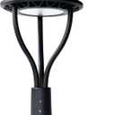 Led Post Top Light 60W Circular, DLC/ETL Listed LED Street Area Post Top Light, Outdoor IP65 Waterproof, Pathway Pole, Yard Light Fixture (100W)